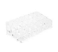 lvifloae Boîte de rangement transparente en acrylique à 18 tiroirs, mini armoire portable, coins polis lisses, gain de place, organiseur de bureau pour rouge à lèvres, cosmétiques, bijoux,