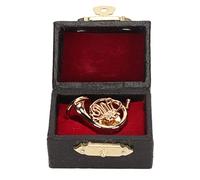 lvifloae Broche à Revers Miniature en Corne franaise, Broche pour Instrument de Musique en Laiton avec Bote de Rangement pour fte de Mariage, Concerts de Danse