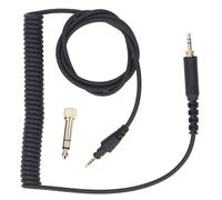 lvifloae Câble audio de remplacement pour écouteur, câble enroulé extensible avec bouchon stéréo de 3,5 mm et adaptateur de 6,3 mm. Compatible avec DJ HDJ CUE1, HDJ CUE1BT