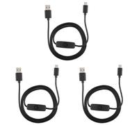 lvifloae Câble d'alimentation 3 pièces 5 V 3 A Câble d'alimentation de Type C Interface Adaptateur Secteur Cordon d'alimentation Câble de Charge avec Interrupteur pour 4B