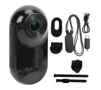 lvifloae Caméra HD 1080P Portable de la Taille du Pouce avec Carte de 128 Go Écran IPS Stabilisation électronique de l'image Caméra corporelle Portable avec Accessoires complets (Noire)
