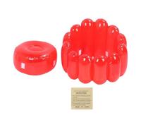 lvifloae Canapés gonflables, Fauteuil Gonflable, siège Gonflable Couleur Bonbon Transparent, canapé Gonflable Portable en PVC pour Salon, Chambre à Coucher, fêtes intérieures et (Rouge)