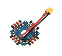 lvifloae Carte de Connexion d'alimentation Esc multifonctionnelle, Petite Taille, légère avec Prise Xt60, connecteurs Banane 3,5 mm, Accessoire idéal pour Drone Rc