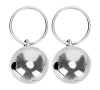 lvifloae Cloches pour Collier pour Chien, dorées et argentées, Petites clochettes avec Son Clair, idéales pour l'apprentissage de la propreté en Plein air, Accessoires Essentiels pour (Argent)