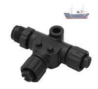 lvifloae Connecteur Nmea 2000 T pour réseaux, 3 Ports, 5 Broches, Filetage M12, étanche IP67, qualité Marine, terminateur mâle/Femelle, se connecte Facilement