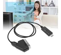 lvifloae Convertisseur HDMI vers péritel, interface multimédia HD vers câble péritel, prise en charge PAL NTSC HD vers péritel, câble adaptateur pour TV, VHS, magnétoscope, DVD