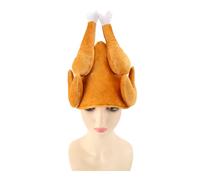 lvifloae Costume de dinde 2 pièces adultes en peluche rôti de dinde de dinde set faveurs faveurs nouveauté chapeaux rôti du chapeau de dinde idéal pour Thanksgiving et costumes d'Halloween