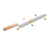 lvifloae Couteau à guêpe coupé au miel de 280 mm, lame dentelée, outil pour l'apiculture, couteau à décapsuler, extracteur, grattage, fournitures pour l'apiculture, outil de