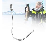 lvifloae Crochet à visser en acier inoxydable, crochet de suspension fileté de 8mm, accessoires de quincaillerie en métal pour la pêche en plein air, atterrissage de grandes grenouilles de