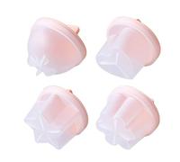 lvifloae Cuiseur à œufs vapeur pour la maison, 4 formes rondes, en forme de cœur, en forme d'étoile, avec couvercle et brosse à huile, multifonction, antiadhésif, pour la cuisine (Rose)