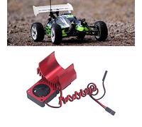 lvifloae DC 5V RC dissipateur de Chaleur Haute Vitesse Ventilateur Moteur radiateur Ventilateur Ensemble Ventilateur de Refroidissement dissipateur Thermique pour Traxxas Slash 4 × 4 VXL (Rouge)