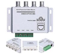 lvifloae Émetteur-récepteur Balun vidéo passif 4 canaux, convertisseur AHD CVI TVI CVBS vers BNC RJ45 pour système de caméra de vidéosurveillance, 720P 1080P HD sur câble UTP CAT5e/6,