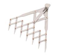 lvifloae Equidistant Measuring Ruler Stainless Steel Equidistant Gauge Marking Tool Utility Knife Cutting Punching Leather Craft DIY Auxiliary Tool Medium Size 7 Tooth (7 Teeth with Lock Function)