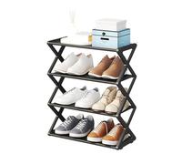 lvifloae Étagère à Chaussures Pliable permettant de Gagner de l'espace, Organisateur de Chaussures à 4 Niveaux, étagère de Rangement de Chaussures sur Pied pour Placard, Couloir, (Black)