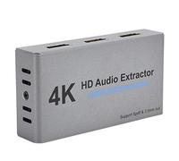 lvifloae Extracteur Audio HDMI 4K 60Hz Convertisseur séparateur Haute définition avec 1 Point 2 Convertisseur SPDIF 3,5 mm Double Sortie USB Port Ordinateur pour Blu Ray Player TV Box