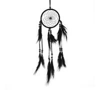 lvifloae Feather Dream Catcher Handmade Macrame Dream Catcher Home Car Decoration Wall Mounted Living Room Craft Gift Home Decoration Black (Black)