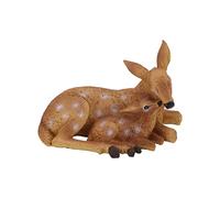 lvifloae Figurine de cerf, la biche protège Le Faon, Peinte à la Main, Traitement de revêtement, détails vifs, Jolie Statue de cerf de Noël pour la décoration de la Maison et Les Cadeaux