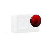lvifloae Filtre de plongée pour caméra compatible avec caméra de sport Action 5 Pro 4, protecteur d'objectif sous-marin rouge clair, filtre de protection acrylique en alliage d'aluminium (Rouge)