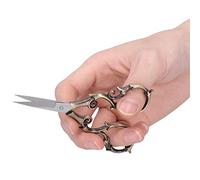 Lvifloae gourde ciseaux de fleurs ciseaux vintage outil de coupe de petite broderie vintage adapté à la broderie à l'aiguille artisanale Création artistique argent gris (Bronze)