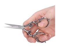 Lvifloae gourde ciseaux de fleurs ciseaux vintage outil de coupe de petite broderie vintage adapté à la broderie à l'aiguille artisanale Création artistique argent gris (Gris argenté)