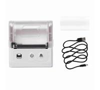 lvifloae Imprimante de réception Thermique Portable Mini Portable 2 Pouces 57 mm Imprimante USB Bluetooth USB sans Fil avec 80 mm à Haute Vitesse 203dpi Comprend 1 Papier Rouleau pour Le (Blanc)