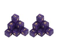 lvifloae Jeu de dés de 16mm, 20 pièces, Signe d'opération mathématique, dés arithmétiques de soustraction d'addition pour Fournitures d'enseignement en Classe (Violette)