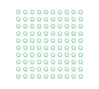 lvifloae Lot de 100 Anneaux de Pattes d'oiseaux de 8 mm, Identification des Pigeons, Anneaux de Pattes de volaille, sans Mots, Fournitures de Pigeons, Anneaux de Pattes à Clipser (Verte)