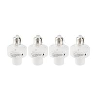 lvifloae Lot de 4 adaptateurs d'ampoule Smart Life Devicesapp Control Smart Home Commande vocale E27 Adaptateur d'ampoule Fonction de minuterie et contrôle de groupe Easy Insta (4 paquets)