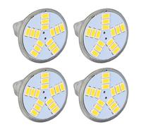 lvifloae Lot de 4 Ampoules LED Mr11 5 W 500 LM de Remplacement avec 15 Perles, Base à Double Broche pour plafonniers, éclairage de Rail, éclairage de fenêtre, éclairage de (Blanc Chaud)