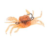 Lvifloae Lot de 8 leurres artificiels pour Crabe, appâts Souples à Immersion, coulant Lentement, avec hameçons, pour la pêche en Eau Douce et salée, Vert et Marron (Jaune)