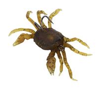 Lvifloae Lot de 8 leurres artificiels pour Crabe, appâts Souples à Immersion, coulant Lentement, avec hameçons, pour la pêche en Eau Douce et salée, Vert et Marron (Tanné)
