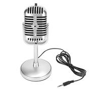 lvifloae Microphone Vintage Antique Microphone Propbes avec Stand Fake Fake Phone Music Clair Sound Convient pour Le karaoké Stage STADING Studio Decoration Party Decoration