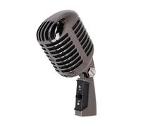 lvifloae Microphone Vocal Dynamique Vintage, Micro cardioïde rétro Classique avec Corps en Alliage de Zinc et Support Universel, câble XLR Compatible pour Le Chant, l'enregistrement en