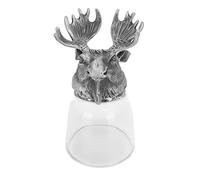 lvifloae Moose Whisky Animal Métal Sculpture Verre de vin Verre de vin Whisky Style de cerf exquis STABLE MÉTAL DURABLE VERRE À COCKTAIL LAVEMENT USEM