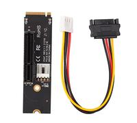 lvifloae NGFF M2 à PCIe X4 Riser Card ABS ABS PCB Material M2 à PCIe X4 Adaptateur Carte avec indicateurs LED pour l'exploitation de Mineur Bitcoin
