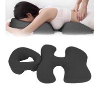 lvifloae Oreiller de Massage Face vers Le Bas, Oreiller de Massage Face vers Le Bas, Appui-tête pour lit, rempli de Coton à mémoire de Forme de Haute qualité, spécialement conçu (Dark Gray)