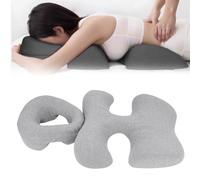 lvifloae Oreiller de Massage Face vers Le Bas, Oreiller de Massage Face vers Le Bas, Appui-tête pour lit, rempli de Coton à mémoire de Forme de Haute qualité, spécialement conçu (Light Gray)