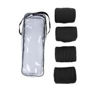 lvifloae Pack Bandages de Jambe de Polo pour Chevaux Bandages de Protection de Jambe en Laine Douce pour Polo Sports équestres Équipement de Cheval réglable 4 pièces pour Diverses (Black)