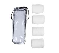 lvifloae Pack Bandages de Jambe de Polo pour Chevaux Bandages de Protection de Jambe en Laine Douce pour Polo Sports équestres Équipement de Cheval réglable 4 pièces pour Diverses (White)