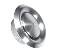 lvifloae Plaque de recouvrement de conduit de ventilation circulaire en acier inoxydable Valve réglable 125 mm Diffuseur universel Ventilation de conduit d'échappement d'admission (150mm)