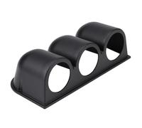 lvifloae Pod de jauge triple noir universel, support de montage de compteur à 3 trous 52 mm 2 pouces pour tableau de bord de voiture camion moto bateau