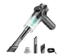 lvifloae Portable Car Vacuum Cleaner Rechargeable Cordless Handheld Vacuum with 6000Pa Suction LED Power Display Flat Brush Attachments Washable Filter for Home Car Sofa Keyboard Cleaning (2 filtres)