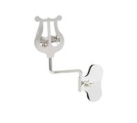 lvifloae Pupitre de marche portable argenté pour instruments à vent en laiton Support de feuille pliant léger universel pour les répétitions d'orchestre d'harmonie