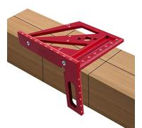 lvifloae Règle de mesure multi-angle 3D 22 5 30 45 60 67 5 Angle d'onglet carré à 90 degrés adapté au dessin technique du bois et aux travaux manuels de bricolage métrique impérial (Bleue)