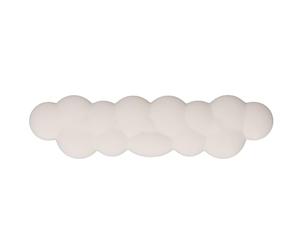 lvifloae Repose-Poignet pour Clavier Cloud, Repose-Poignet Ergonomique en Cuir PU avec Base en Caoutchouc antidérapante pour Souris, Jeux, Saisie, Ordinateur Portable, Bureau, Blanc (Blanc Lait)