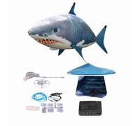 lvifloae Requin Volant télécommandé Gonflable, Jouet interactif Amusant pour Enfants, Jouet Familial à Distance pour fête d'anniversaire, Jeu d'intérieur, Bleu, 145 cm (Requin Bleu)