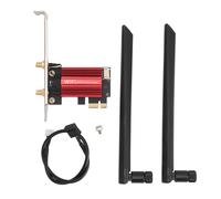 LVIFLOAE RTL8852CE CARDE WiFi 6E PCIE X1 Adaptateur de réseau sans Fil Triple Band Carte réseau sans Fil avec Bluetooth 5.3 5374Mbps Double Antenne pour 10 11 PCB en Alliage en