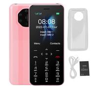 lvifloae S10w Téléphone Portable 2G 1,77 Pouces Double SIM Double Veille Droit 1000 mAh Clavier Ultra Fin Petit téléphone Portable avec Lampe de Poche LED Appareil Photo pour (Rose)