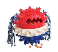 lvifloae Snaiteur de Chiens de Chien grincer Snack Dispentier Jumping Ball Sound Maker TPA Chew soulage l'anxiété et Le Stress Outil de Jeu interactif pour Les familles d'animaux de (Bleu)