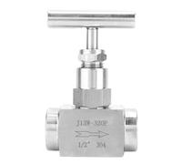 lvifloae Stainless Steel Fractional Taper Thread Female Straight Needle Valve for Water Distribution (1/2 in.) (1)